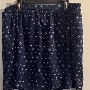Old Navy Navy and White Mini Skirt with Micro Floral Print